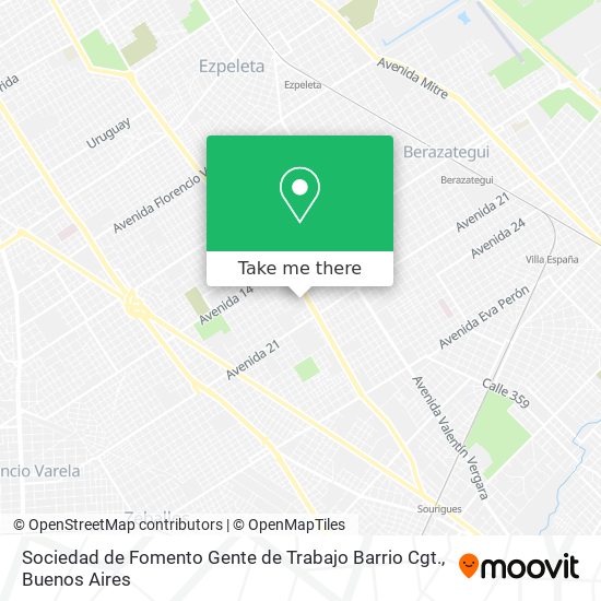 Sociedad de Fomento Gente de Trabajo Barrio Cgt. map