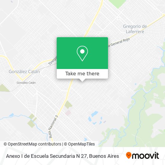 Mapa de Anexo I de Escuela Secundaria N 27