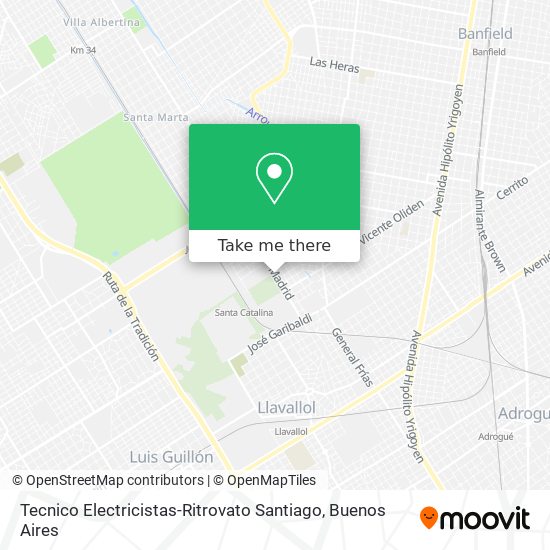 Tecnico Electricistas-Ritrovato Santiago map