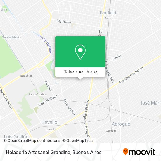 Mapa de Heladeria Artesanal Grandine