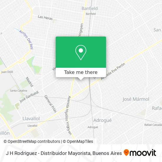 Mapa de J H Rodriguez - Distribuidor Mayorista