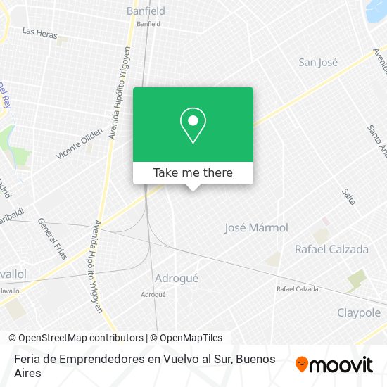 Feria de Emprendedores en Vuelvo al Sur map