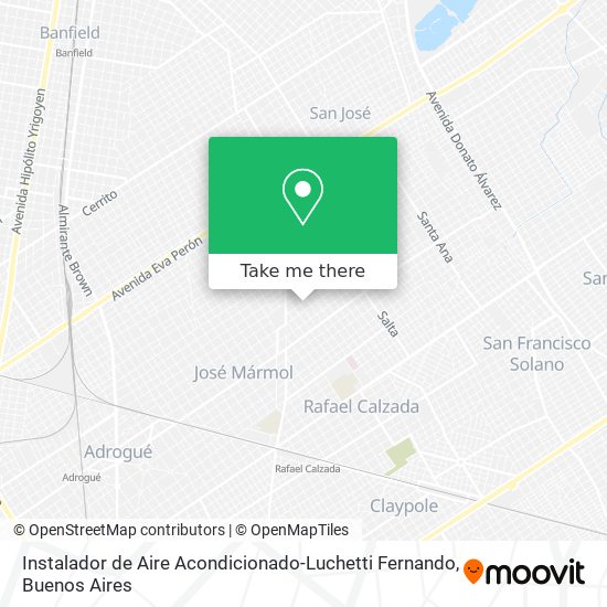 Instalador de Aire Acondicionado-Luchetti Fernando map
