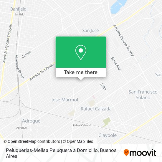 Peluquerias-Melisa Peluquera a Domicilio map