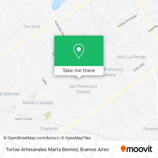 Tortas Artesanales Marta Benitez map