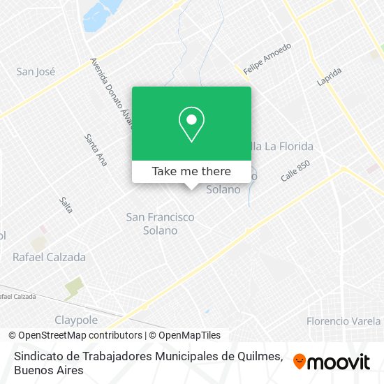 Sindicato de Trabajadores Municipales de Quilmes map