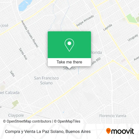 Compra y Venta La Paz Solano map