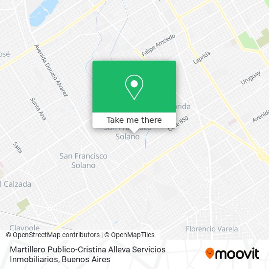 Mapa de Martillero Publico-Cristina Alleva Servicios Inmobiliarios