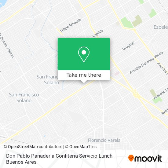 Mapa de Don Pablo Panaderia Confiteria Servicio Lunch