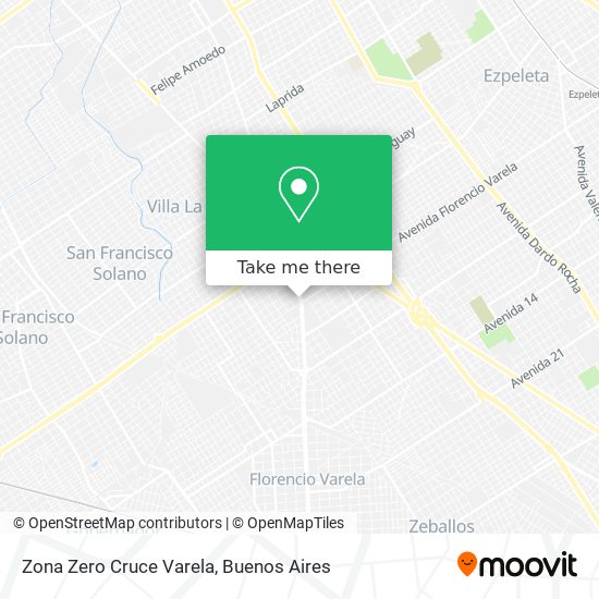 Zona Zero Cruce Varela map