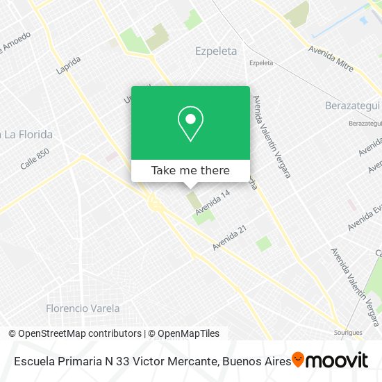 Mapa de Escuela Primaria N 33 Victor Mercante