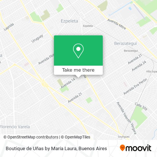 Mapa de Boutique de Uñas by María Laura