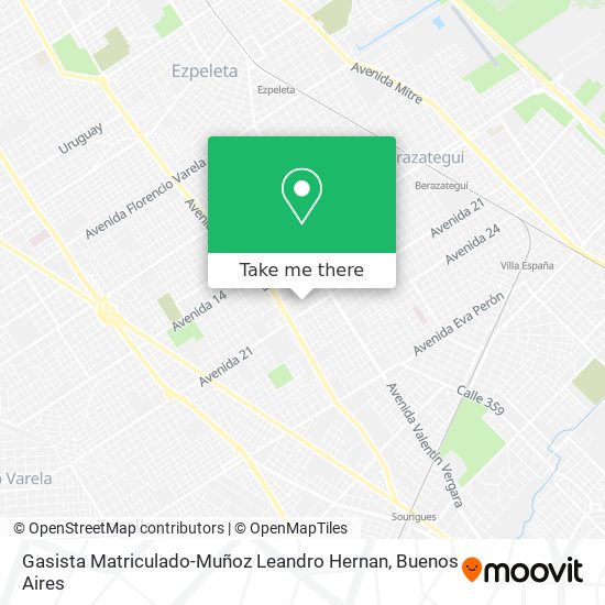 Gasista Matriculado-Muñoz Leandro Hernan map