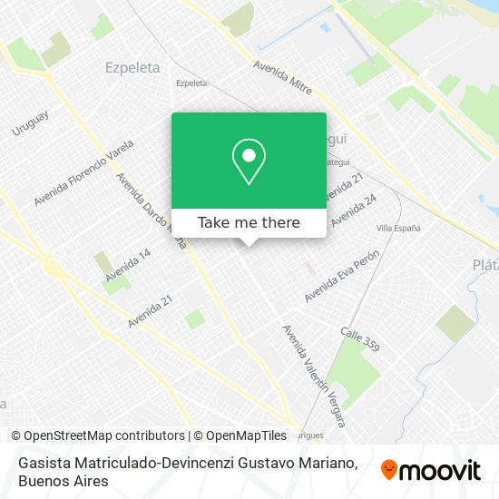 Gasista Matriculado-Devincenzi Gustavo Mariano map