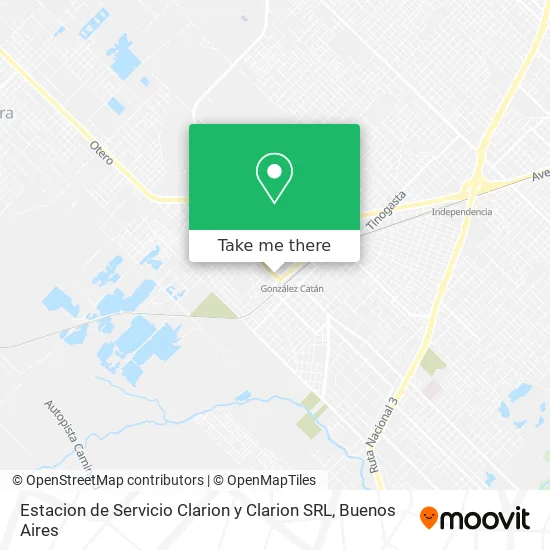 Mapa de Estacion de Servicio Clarion y Clarion SRL