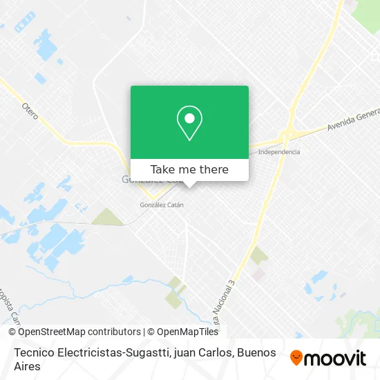 Mapa de Tecnico Electricistas-Sugastti, juan Carlos