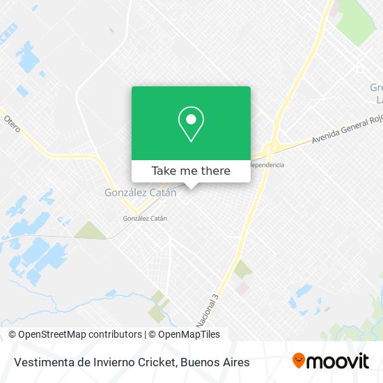 Vestimenta de Invierno Cricket map