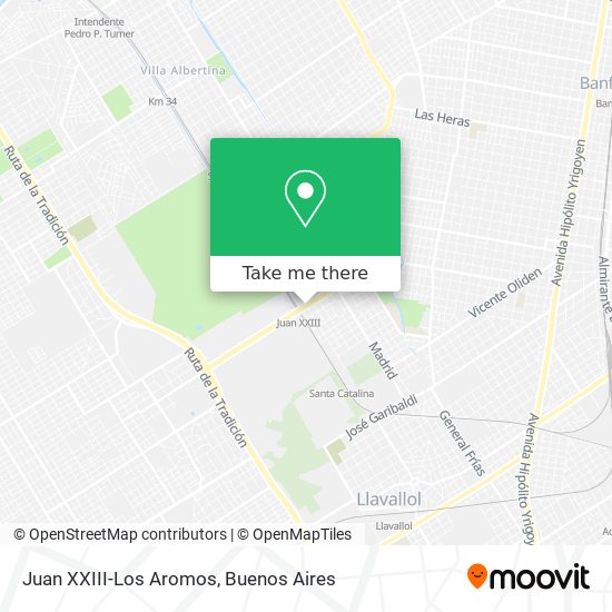 Juan XXIII-Los Aromos map