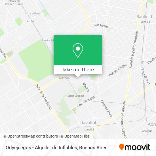 Mapa de Odyejuegos - Alquiler de Inflables