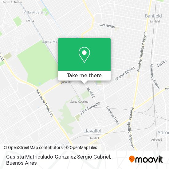 Mapa de Gasista Matriculado-Gonzalez Sergio Gabriel