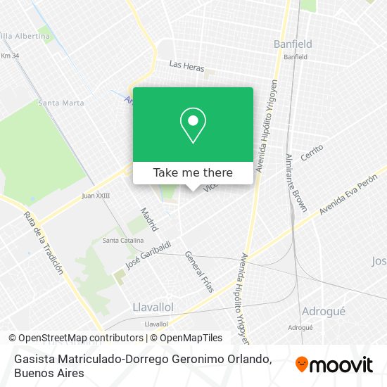 Gasista Matriculado-Dorrego Geronimo Orlando map