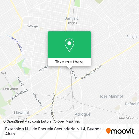 Extension N 1 de Escuela Secundaria N 14 map