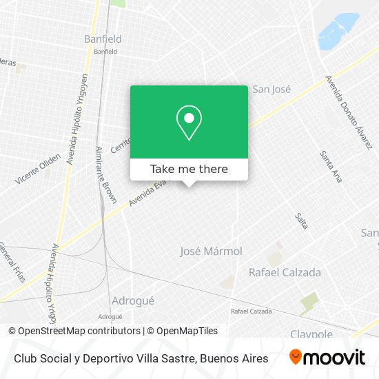 Club Social y Deportivo Villa Sastre map