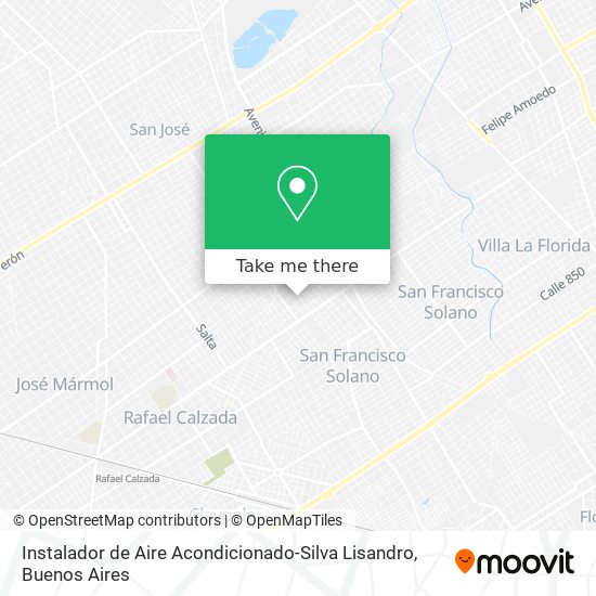 Mapa de Instalador de Aire Acondicionado-Silva Lisandro