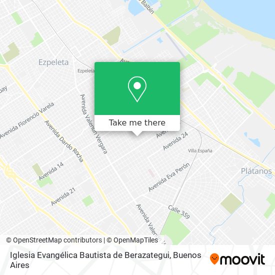 Mapa de Iglesia Evangélica Bautista de Berazategui