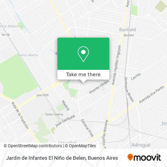 Jardin de Infantes El Niño de Belen map