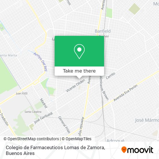 Mapa de Colegio de Farmaceuticos Lomas de Zamora