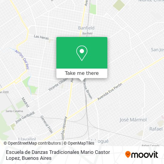 Mapa de Escuela de Danzas Tradicionales Mario Castor Lopez