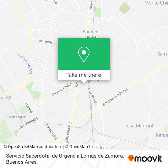 Servicio Sacerdotal de Urgencia Lomas de Zamora map