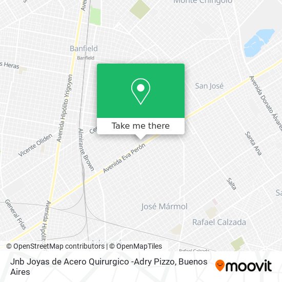 Mapa de Jnb Joyas de Acero Quirurgico -Adry Pizzo
