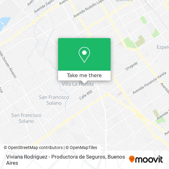 Mapa de Viviana Rodriguez - Productora de Seguros