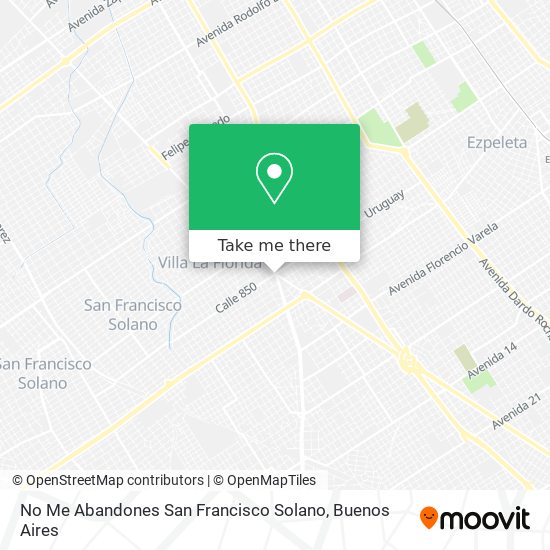 No Me Abandones San Francisco Solano map
