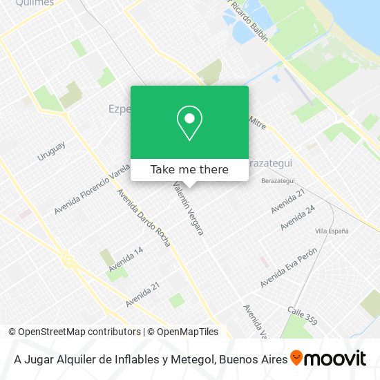 Mapa de A Jugar Alquiler de Inflables y Metegol