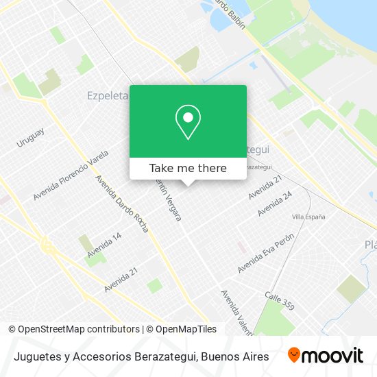 Mapa de Juguetes y Accesorios Berazategui