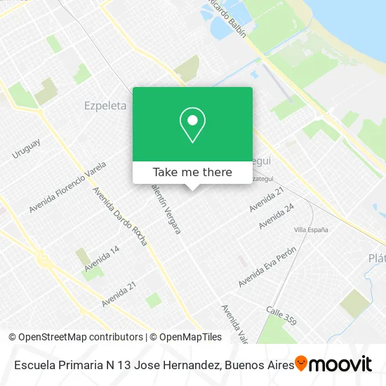 Mapa de Escuela Primaria N 13 Jose Hernandez