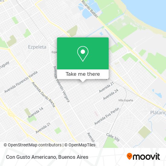 Con Gusto Americano map