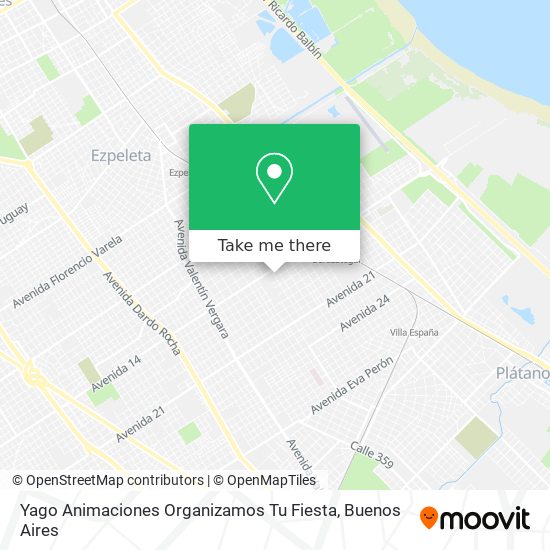 Mapa de Yago Animaciones Organizamos Tu Fiesta