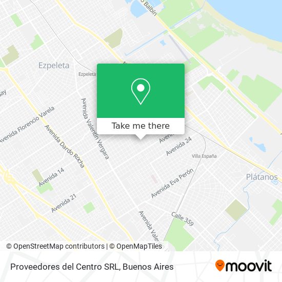 Proveedores del Centro SRL map