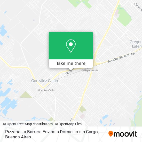 Mapa de Pizzeria La Barrera Envios a Domicilio sin Cargo