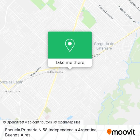 Mapa de Escuela Primaria N 58 Independencia Argentina
