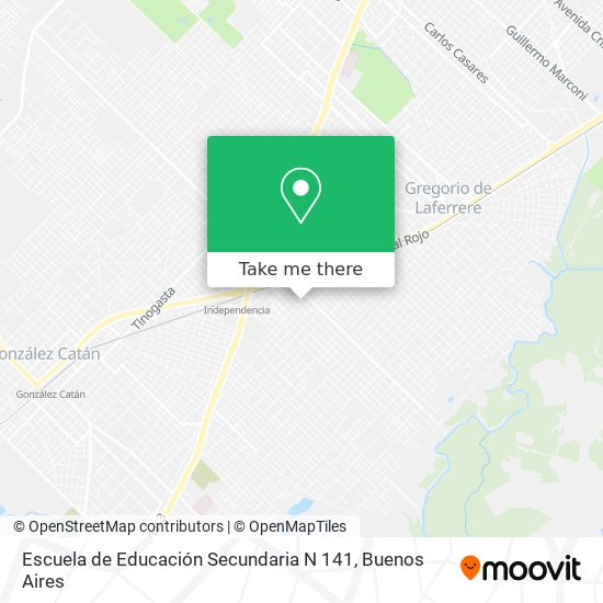 Mapa de Escuela de Educación Secundaria N 141