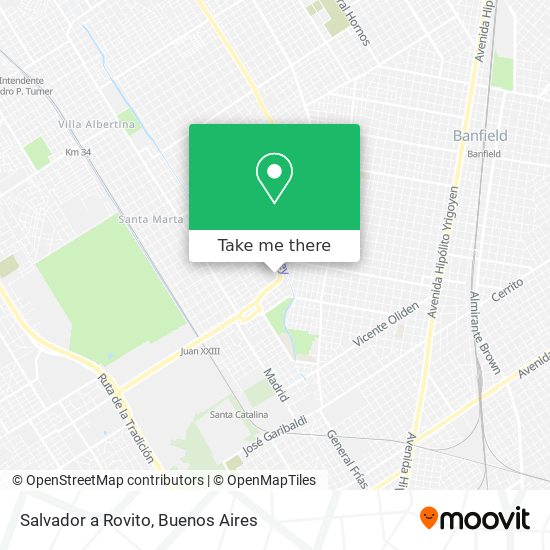 Salvador a Rovito map