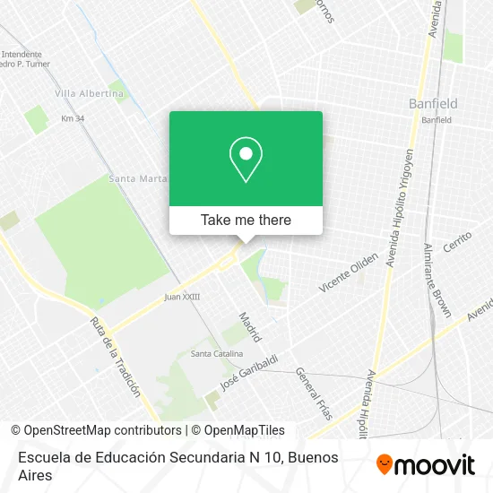 Mapa de Escuela de Educación Secundaria N 10