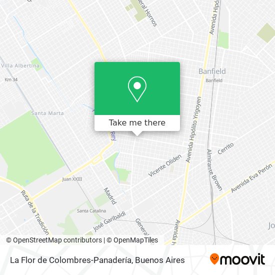 La Flor de Colombres-Panadería map