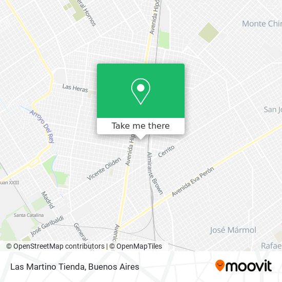 Mapa de Las Martino Tienda