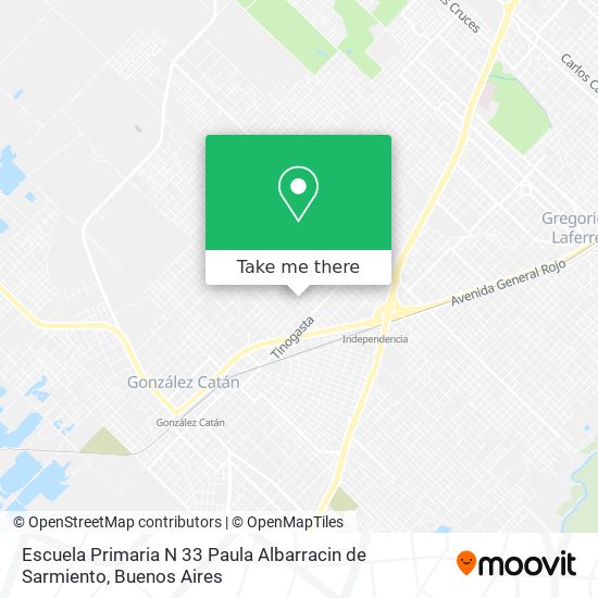 Mapa de Escuela Primaria N 33 Paula Albarracin de Sarmiento